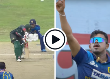 Watch: Maheesh Theekshana traps Bangladesh debutant for second-ball duck, almost gets Najmul Shanto in unplayable wicket-maiden opening over