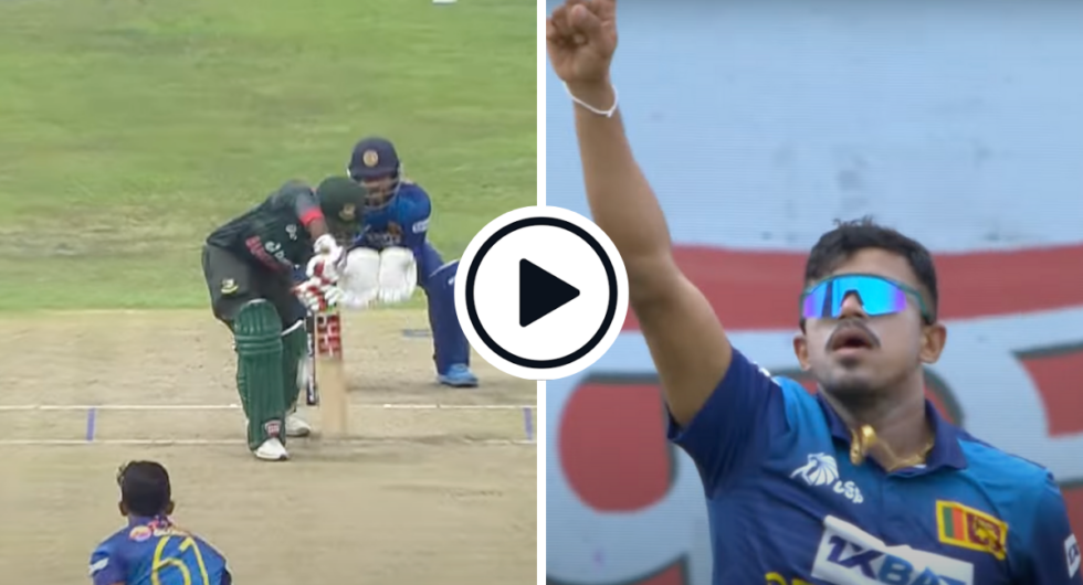 Maheesh Theekshana bowls superb opening over in Asia Cup 2023