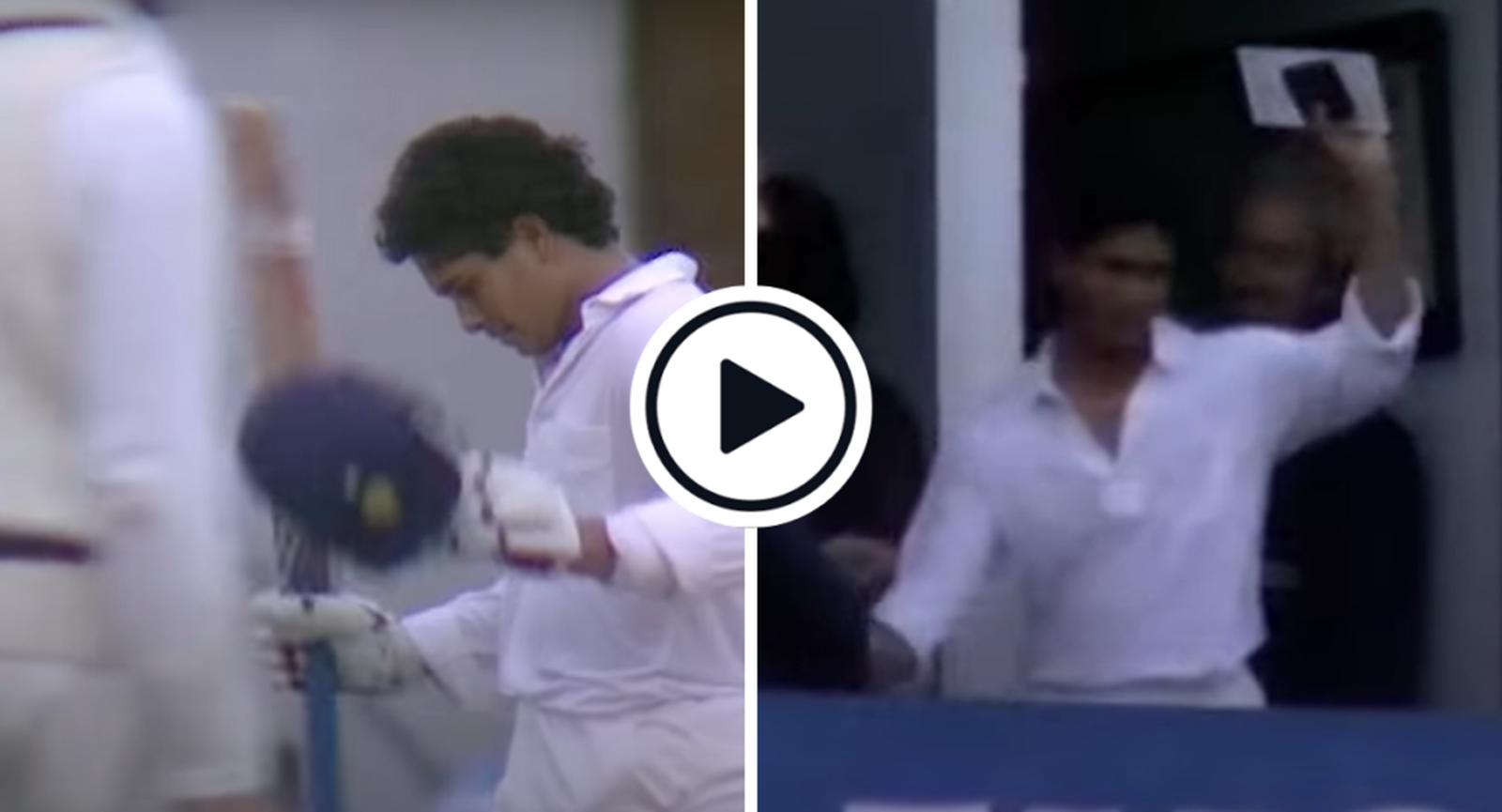 Sachin Tendulkar gets maiden Test hundred (119*, Old Trafford 1990)