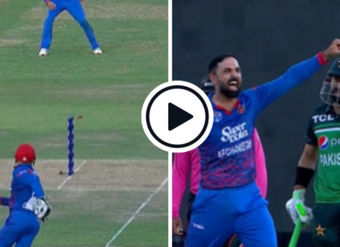 Watch: Keeper Rahmanullah Gurbaz sprints to square leg, catches Saud Shakeel short with brilliant one-stump direct hit after mix-up