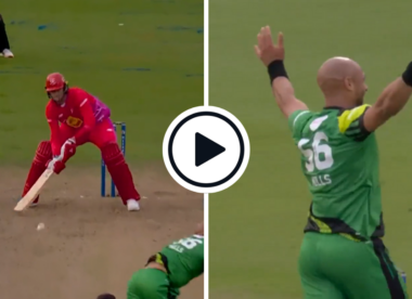Watch: Tymal Mills takes hat-trick on his birthday with slower-ball masterclass