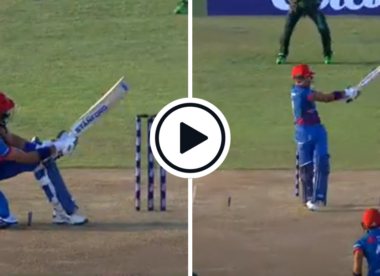 Watch: Rahmanullah Gurbaz scoops, chips, pulls and glides Haris Rauf for four fours in four balls in historic ODI hundred
