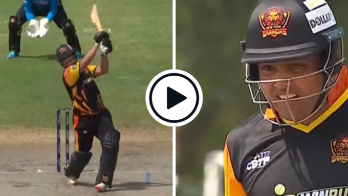 Watch: Kamran Akmal goes downtown, hits three sixes off four balls en route to 11-ball 34 in US Masters T10 League