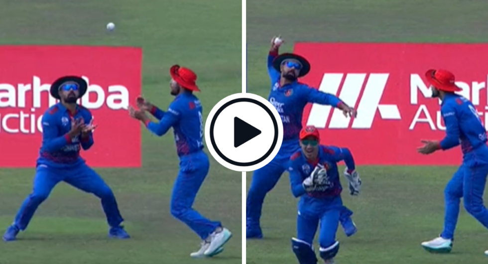 Mohammad Nabi gets angry at teammate for almost dropping easy catch