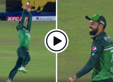 Watch: Shadab Khan flies backwards, catches Afghanistan captain on second attempt at square leg | AFG vs PAK