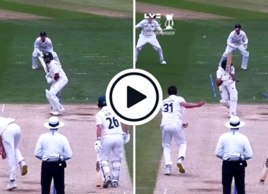 Watch: Haseeb Hameed has stumps destroyed by dramatic, booming inswinger in County Championship
