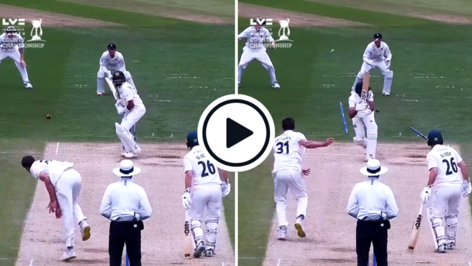 Watch: Haseeb Hameed has stumps destroyed by dramatic, booming inswinger in County Championship