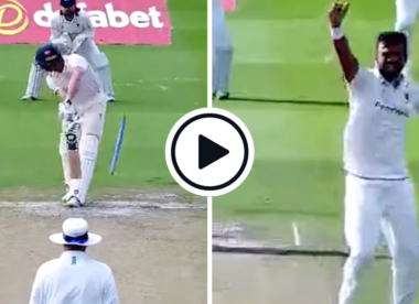 Watch: Jaydev Unadkat rips out Colin Ackermann's off stump, nicks off Umar Amin to inspire chaotic Leicestershire collapse