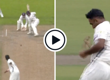 Watch: Jayant Yadav turns ball from way outside off to hit leg stump in County Championship