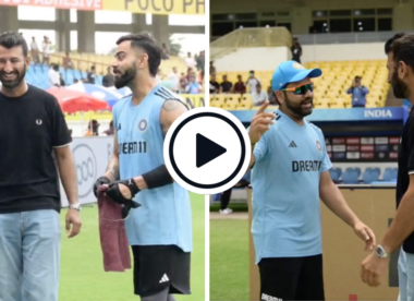 Watch: Local boy Cheteshwar Pujara reunites with India teammates during Rajkot ODI