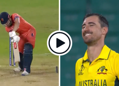 Watch: Mitchell Starc takes fiery new-ball hat-trick in Netherlands World Cup warm-up game