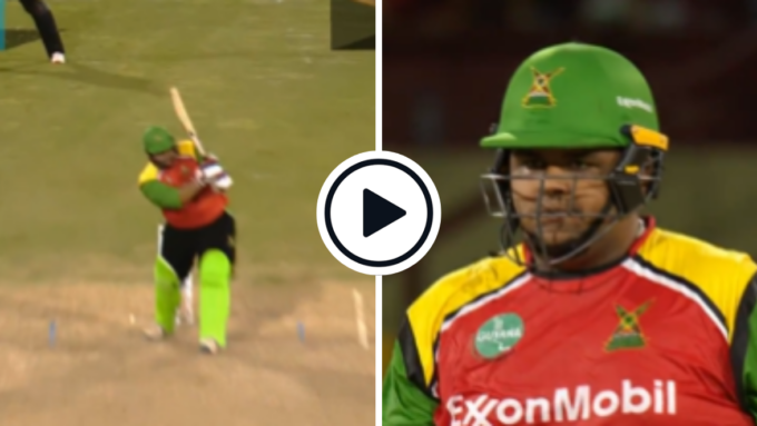 Watch: 6, 4, 6 – Azam Khan takes on Mohammad Amir in blistering CPL playoffs half-century