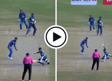 Watch: Rashid Khan drops caught-and-bowled chance onto stumps to run out Kusal Mendis for 92 | Asia Cup 2023