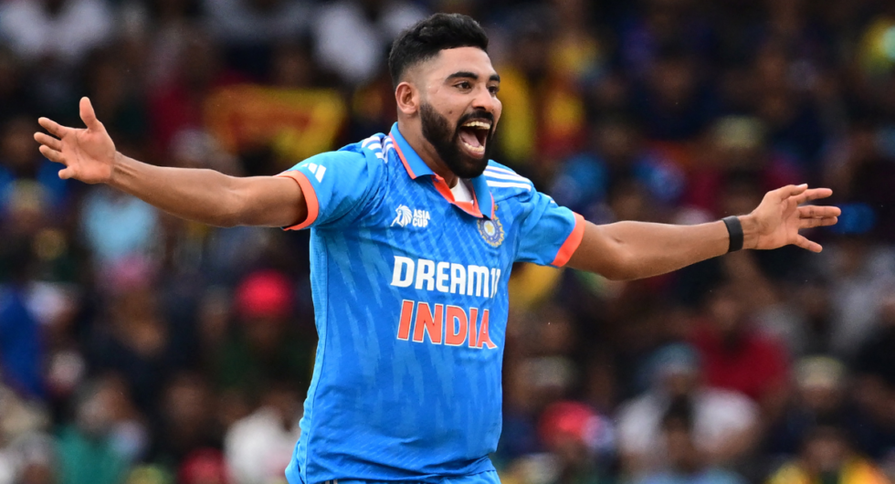 Mohammed Siraj celebrates during the Asia Cup final