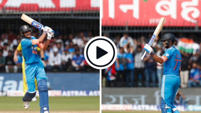 Watch: Shubman Gill launches Cameron Green down the ground for six to bring up rapid fifty