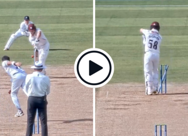 Watch: Mohammad Abbas knocks over Somerset batter's off-stump with seaming beauty in County Championship