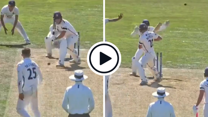 Watch: Josh de Caires bowls Tom Westley with big-turning off-break in game-changing spell in County Championship