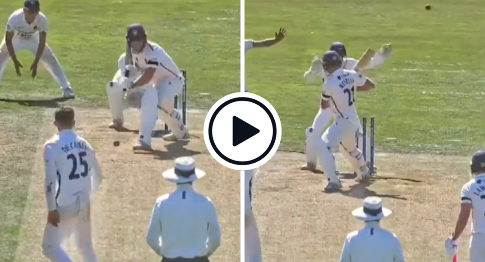 Joshua De Caires bowled a ripping off break to dismiss Tom Westley in the County Championship