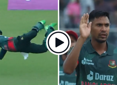 Watch: Nurul Hasan takes flying catch behind the stumps to dismiss Finn Allen