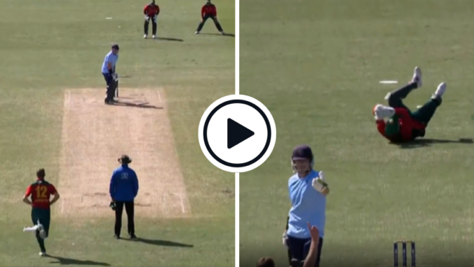 Watch: Marsh Cup wicket overturned due to towel falling from bowler's trousers in run-up