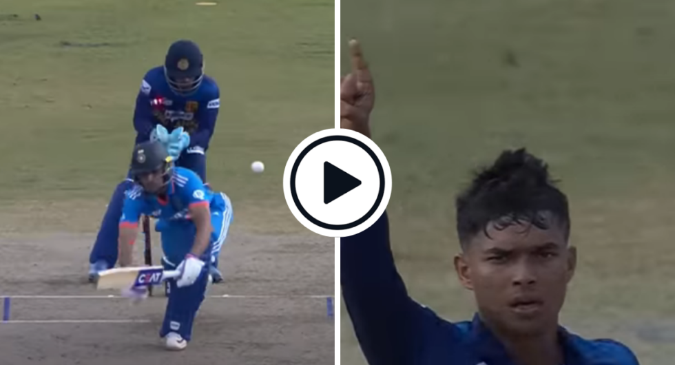 Dunith Wellalage took the wicket of Shubman Gill with a beauty