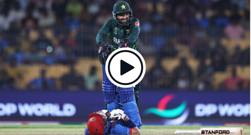 Mohammad Rizwan helped Ibrahim Zadran out with cramp