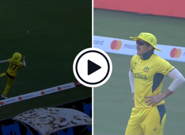 Watch: Australia relay catch goes wrong as Sean Abbott throws ball over teammate's head