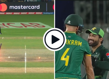 Watch: Mohammad Rizwan throws down stumps after ball is dead, laughs with Aiden Markram
