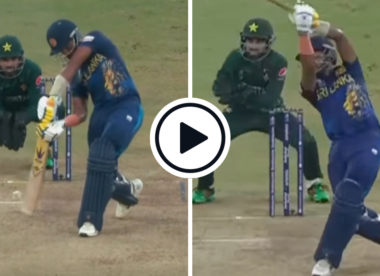 Watch: Sadeera Samarawickrama hits powerful inside-out six in rapid maiden ODI century
