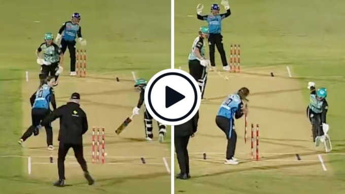 Watch: Run out off rebound – dubious WBBL dismissal becomes Laws of Cricket puzzler after bowler uproots stump