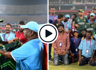 Watch: Babar Azam gifts jersey to Hyderabad ground staff after two-week campaign at venue ends