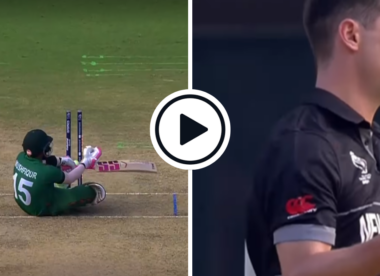Watch: Mushfiqur Rahim gets undone by Matt Henry slower one, crumbles to the ground after losing off stump