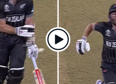 Watch: Kane Williamson writhes in pain and retires hurt after direct hit smashes onto left thumb instead