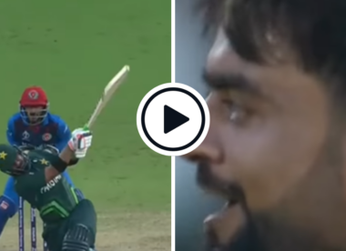 Watch: Iftimania arrives at the 2023 World Cup as Iftikhar Ahmed launches Rashid Khan into the stands