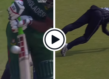 Watch: Glenn Phillips’ ‘golden arm’ strikes again, takes out Najmul Hossain Shanto first ball