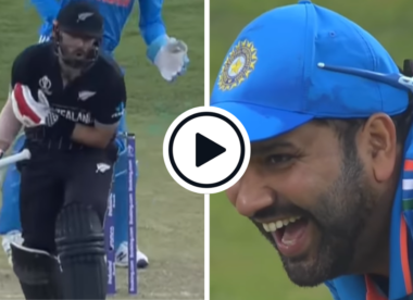 Watch: Rohit Sharma laughs after Kuldeep Yadav pings Daryl Mitchell with 70mph faster ball