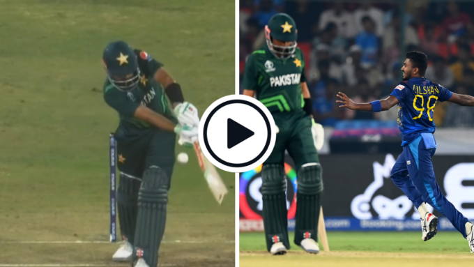 Watch: Babar Azam gets strangled down the leg side to set big Pakistan chase back