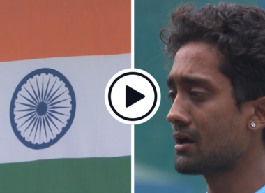 Watch: India debutant R Sai Kishore gets emotional during national anthem against Nepal, Dinesh Karthik reacts | Asian Games