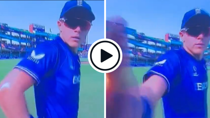 Watch: Sam Curran pushes away camera two balls after 20-run over | CWC 2023