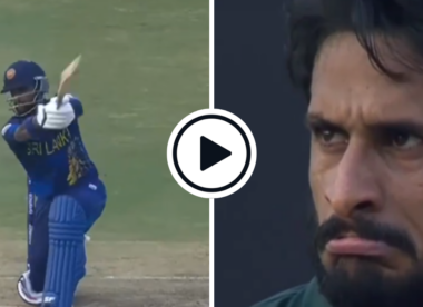 Watch: Kusal Mendis blazes glorious six over extra-cover, Hassan Ali gives 'not bad' reaction