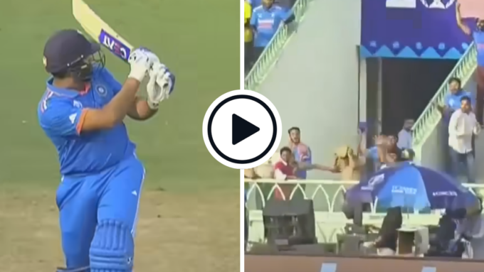 Watch: Rohit Sharma flicks Mark Wood off his hips for six | CWC 2023