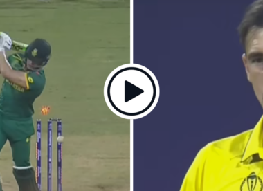 Watch: Mitchell Starc cleans up David Miller in last-over double-wicket maiden | CWC 2023