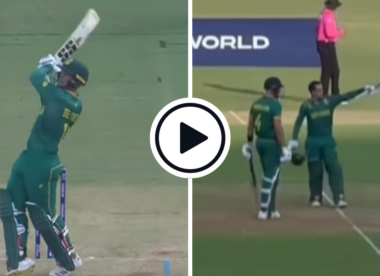 Watch: Quinton de Kock lofts Pat Cummins for enormous six to bring up second consecutive World Cup hundred | CWC 2023