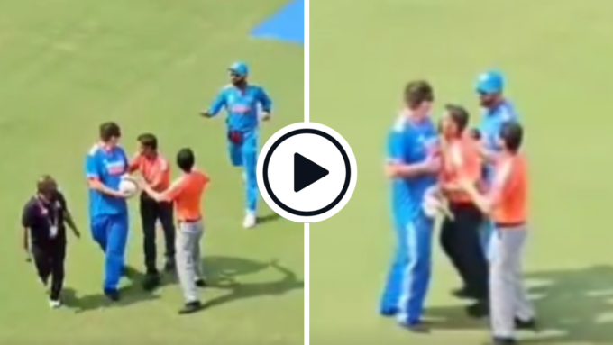 Watch: Virat Kohli runs over to pitch intruder Jarvo 69, exchanges words as security escort him from field