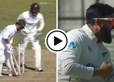 Watch: Ajaz Patel rips massive turn from outside off to take out leg-stump in first hour of Test match