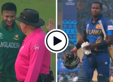 Watch: Angelo Mathews becomes first batter to be given timed out in history of international cricket