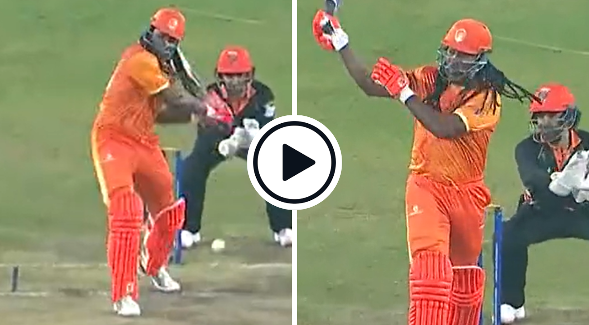 Watch: Chris Gayle smashes a one-handed six off Colin de Grandhomme in Legends League cricket