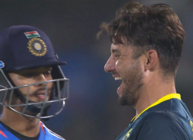 Marcus Stoinis laughs in Yashasvi Jaiswal's face after comedy run-out mix-up