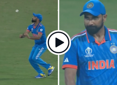Watch: Mohammed Shami shells easy chance off Jasprit Bumrah to give Kane Williamson a life