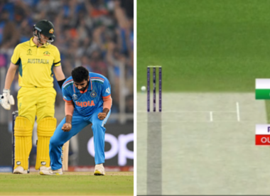 Steve Smith opts not to review lbw decision, replays show impact was outside the line